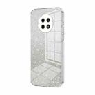 For Honor X20 Gradient Glitter Powder Electroplated Phone Case(Transparent) - 1