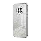 For Honor X20 Gradient Glitter Powder Electroplated Phone Case(Silver) - 1