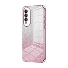 For Honor X20 SE / Huawei nova 10z Gradient Glitter Powder Electroplated Phone Case(Pink) - 1