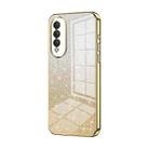 For Honor X20 SE / Huawei nova 10z Gradient Glitter Powder Electroplated Phone Case(Gold) - 1