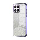 For Honor X30i Gradient Glitter Powder Electroplated Phone Case(Purple) - 1