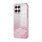 For Honor X30i Gradient Glitter Powder Electroplated Phone Case(Pink) - 1