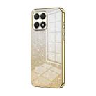 For Honor X30i Gradient Glitter Powder Electroplated Phone Case(Gold) - 1