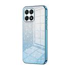 For Honor X30i Gradient Glitter Powder Electroplated Phone Case(Blue) - 1