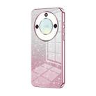 For Honor X40 5G / Magic5 Lite / X9a Gradient Glitter Powder Electroplated Phone Case(Pink) - 1