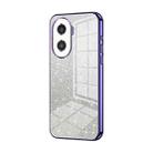 For Honor X40i / Play 7T Pro Gradient Glitter Powder Electroplated Phone Case(Purple) - 1