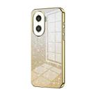 For Honor X40i / Play 7T Pro Gradient Glitter Powder Electroplated Phone Case(Gold) - 1