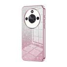 For Honor X50 Gradient Glitter Powder Electroplated Phone Case(Pink) - 1