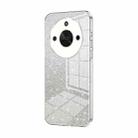 For Honor X50 Gradient Glitter Powder Electroplated Phone Case(Transparent) - 1