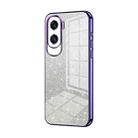 For Honor X50i / 90 Lite Gradient Glitter Powder Electroplated Phone Case(Purple) - 1