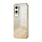 For Honor X50i / 90 Lite Gradient Glitter Powder Electroplated Phone Case(Gold) - 1