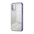 For Honor X10 Max / X30 Max Gradient Glitter Powder Electroplated Phone Case(Purple) - 1