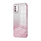 For Honor X10 Max / X30 Max Gradient Glitter Powder Electroplated Phone Case(Pink) - 1