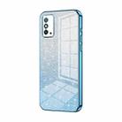 For Honor X10 Max / X30 Max Gradient Glitter Powder Electroplated Phone Case(Blue) - 1