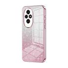 For Honor 200 Gradient Glitter Powder Electroplated Phone Case(Pink) - 1