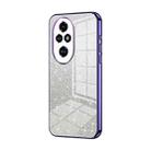 For Honor 200 Pro Gradient Glitter Powder Electroplated Phone Case(Purple) - 1