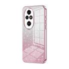 For Honor 200 Pro Gradient Glitter Powder Electroplated Phone Case(Pink) - 1