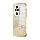 For Honor 200 Pro Gradient Glitter Powder Electroplated Phone Case(Gold) - 1