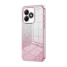 For Honor X60i Gradient Glitter Powder Electroplated Phone Case(Pink) - 1