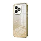 For Honor X60i Gradient Glitter Powder Electroplated Phone Case(Gold) - 1