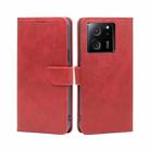 For Xiaomi Redmi K60 Ultra Calf Texture Buckle Flip Leather Phone Case(Red) - 1