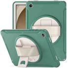 For Samsung Galaxy Tab A9+ / X210 Spider Wheel Silicone Hybrid PC Tablet Case(Emerald Green) - 1