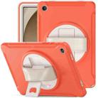 For Samsung Galaxy Tab A9+ / X210 Spider Wheel Silicone Hybrid PC Tablet Case(Coral Orange) - 1