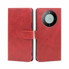For Huawei Mate 60 Calf Texture Buckle Flip Leather Phone Case(Red) - 1