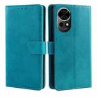 For Huawei nova 12 5G Calf Texture Buckle Flip Leather Phone Case(Light Blue) - 1