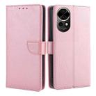 For Huawei nova 12 5G Calf Texture Buckle Flip Leather Phone Case(Rose Gold) - 1