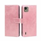 For Nokia C110 4G Calf Texture Buckle Flip Leather Phone Case(Rose Gold) - 1