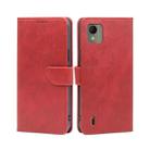 For Nokia C110 4G Calf Texture Buckle Flip Leather Phone Case(Red) - 1