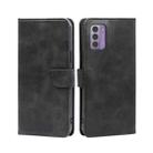 For Nokia G42 5G Calf Texture Buckle Flip Leather Phone Case(Black) - 1