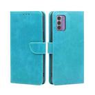 For Nokia G42 5G Calf Texture Buckle Flip Leather Phone Case(Light Blue) - 1