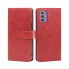 For Nokia G42 5G Calf Texture Buckle Flip Leather Phone Case(Red) - 1