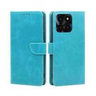 For Honor X6a 4G Calf Texture Buckle Flip Leather Phone Case(Light Blue) - 1
