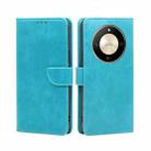 For Honor X50 5G Calf Texture Buckle Flip Leather Phone Case(Light Blue) - 1