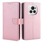 For Honor Magic6 Pro Calf Texture Buckle Flip Leather Phone Case(Rose Gold) - 1