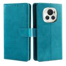 For Honor Magic6 Calf Texture Buckle Flip Leather Phone Case(Light Blue) - 1