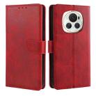 For Honor Magic6 Calf Texture Buckle Flip Leather Phone Case(Red) - 1