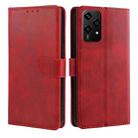 For Honor 200 Lite 5G Global Calf Texture Buckle Flip Leather Phone Case(Red) - 1