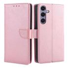 For Samsung Galaxy S23 FE 5G Calf Texture Buckle Flip Leather Phone Case(Rose Gold) - 1