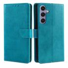 For Samsung Galaxy S24+ 5G Calf Texture Buckle Flip Leather Phone Case(Light Blue) - 1