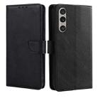 For Sony Xperia 1 VI Calf Texture Buckle Flip Leather Phone Case(Black) - 1