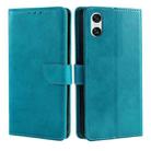 For Sony Xperia 10 VI Calf Texture Buckle Flip Leather Phone Case(Light Blue) - 1