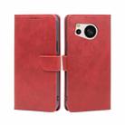 For Sharp Aquos Sense 8 SHG11 / SH-54D Calf Texture Buckle Flip Leather Phone Case(Red) - 1