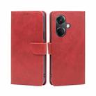 For OnePlus Nord CE 3 5G Calf Texture Buckle Flip Leather Phone Case(Red) - 1