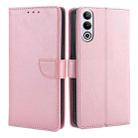 For OnePlus Ace 3V 5G Calf Texture Buckle Flip Leather Phone Case(Rose Gold) - 1