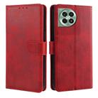 For OnePlus Ace 3 Pro 5G Calf Texture Buckle Flip Leather Phone Case(Red) - 1