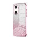 For Huawei Enjoy 60 Gradient Glitter Powder Electroplated Phone Case(Pink) - 1